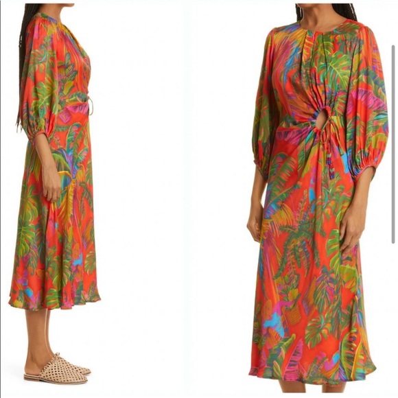FARM Rio Jungle Cutout Midi Dress - Picture 9 of 11